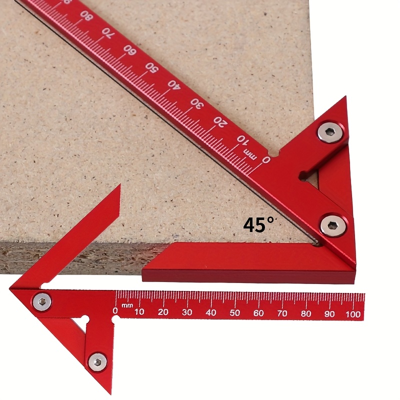 Woodworking Company - センターファインダーラインゲージ 45/90度角度マーキングルーラー、木工用スクエアセンタースクライブ、大工用測定スクライブツール