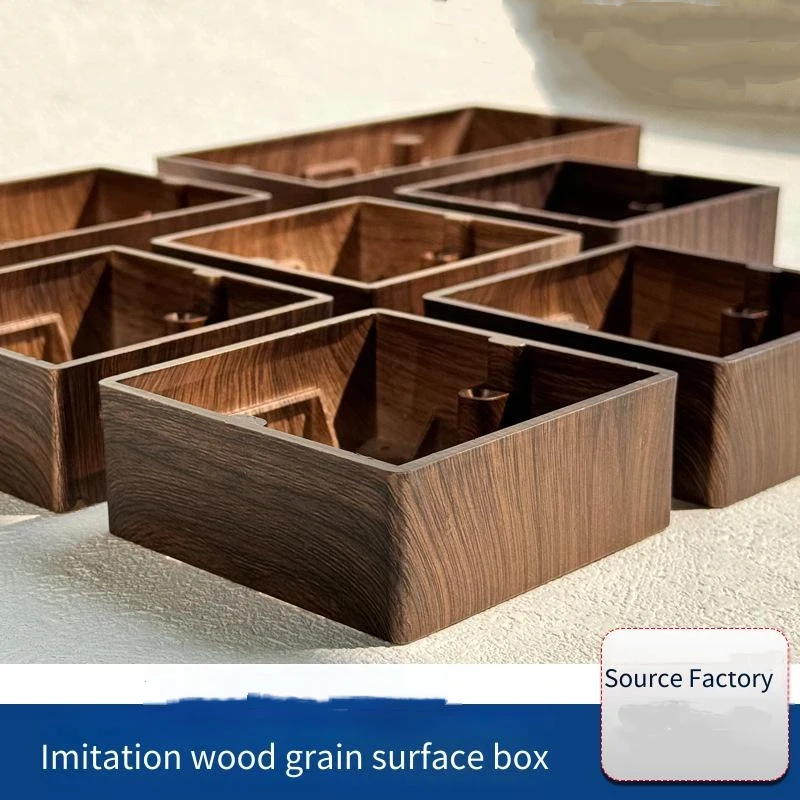 Woodworking Zone - タイプ 86 レトロスタイル露出スイッチソケットパネル ジャンクションボックス ボトムボックス オープンワイヤーボックス