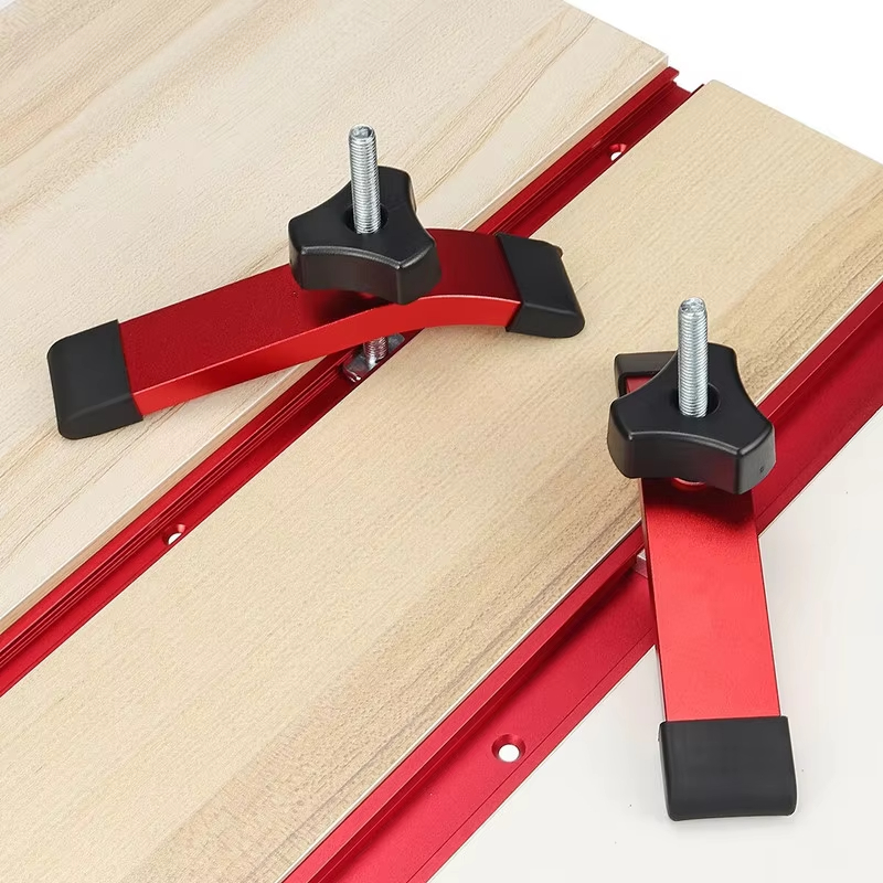 Woodworking Company - 1/2 個の速効性ホールドダウンクランプアルミプレスプレート木工 T スロットスライドブロック作業台テーブル用補助ツール