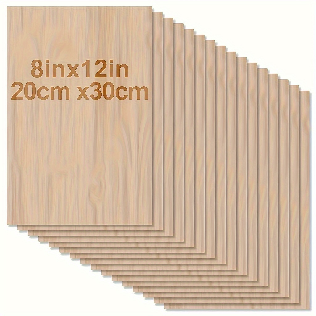 Woodworking Zone - 工芸用木材4/8枚 - 20*30cm - 2mm厚の滑らかな表面の合板 -