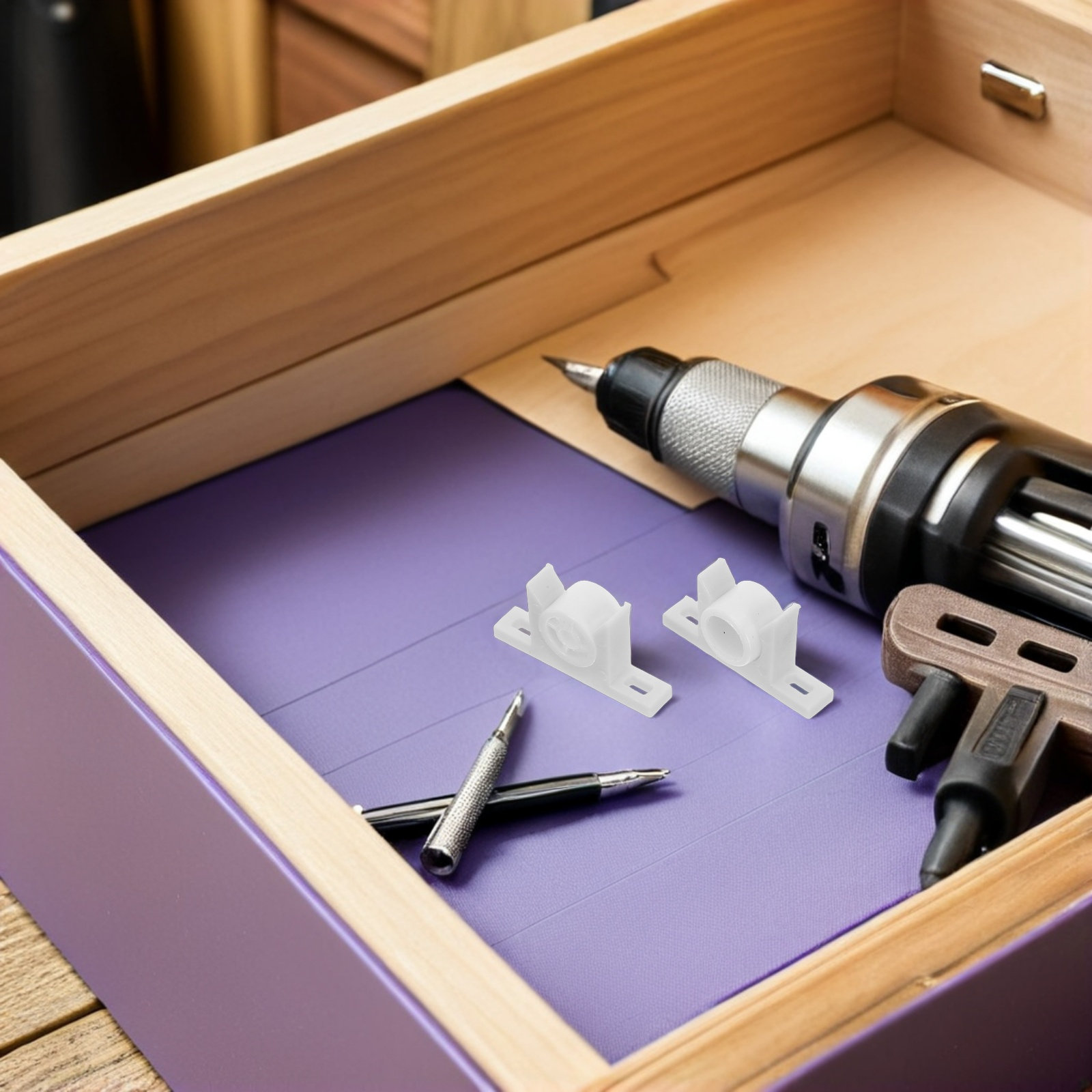 30セットの頑丈なプラスチック製キャビネットラッチプッシュキ - Woodworking For Dummies のレビューと価格
