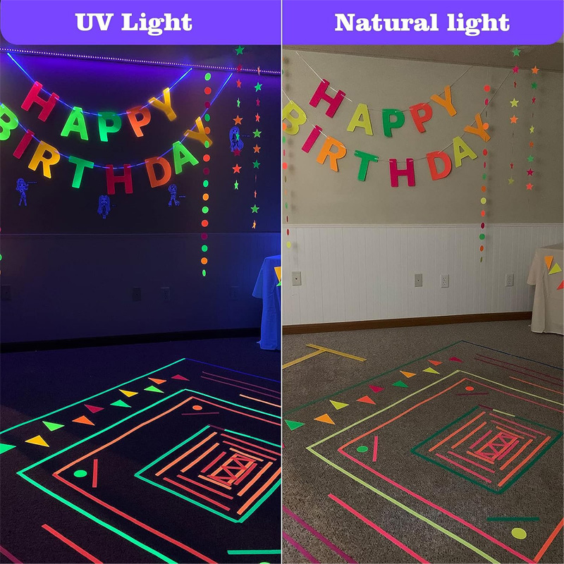 5 メートル 6 色ネオンガファー布テープ蛍光レインボーカラ - Woodworking Uv Light のレビューと価格
