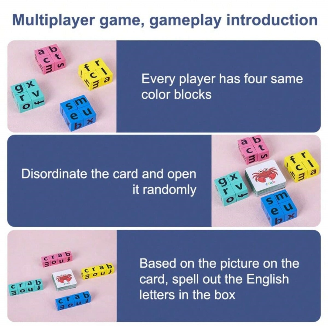 子供用アルファベットスペルボードゲーム、16文字ブロック+4 - Woodworking Kids Toys のレビューと価格