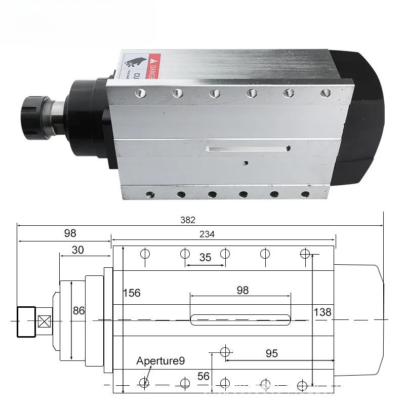 6KW角型フランジ付き、セラミックボールベアリング木工彫刻機 - Woodworking Machinery のレビューと価格
