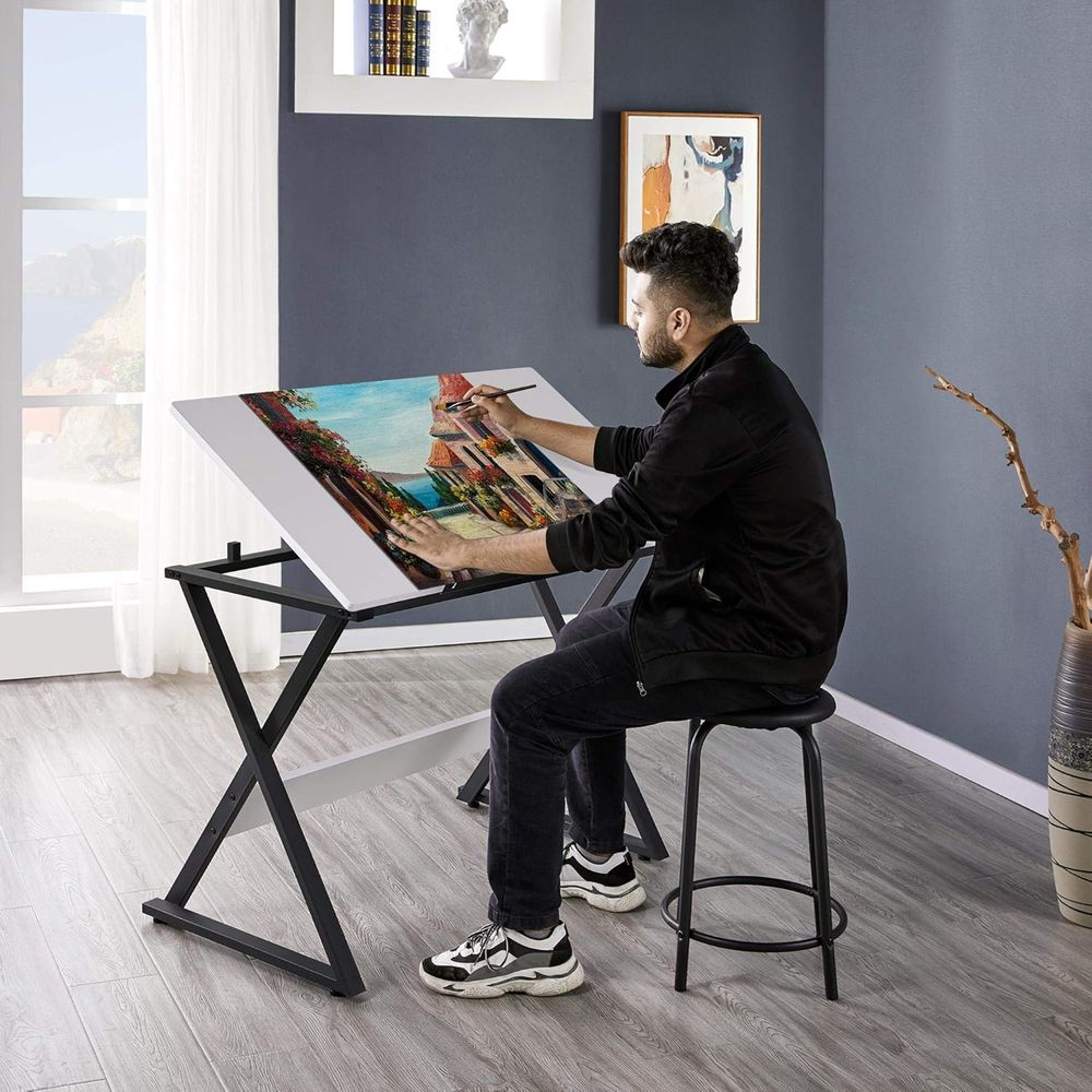 ドレーティングテーブルまたはアーティスト用アートデスク、絵画 - Woodworking Work Table のレビューと価格