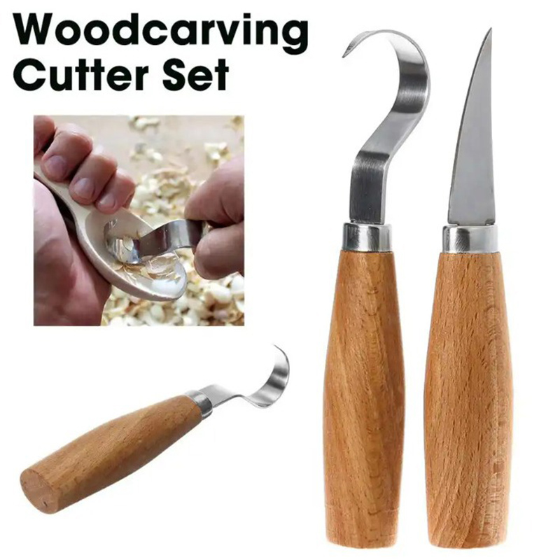 木彫りナイフ チゼルフックナイフ 彫刻ツール 人間工学に基づ - Woodworking Company のレビューと価格