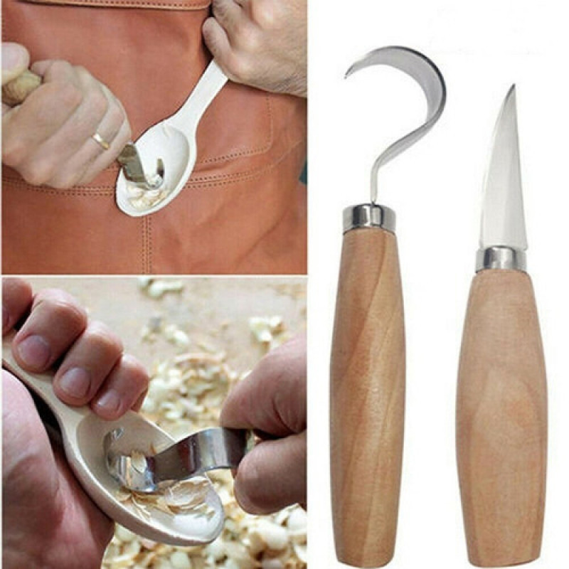 木彫りナイフ チゼルフックナイフ 彫刻ツール 人間工学に基づ - Woodworking Company のレビューと価格