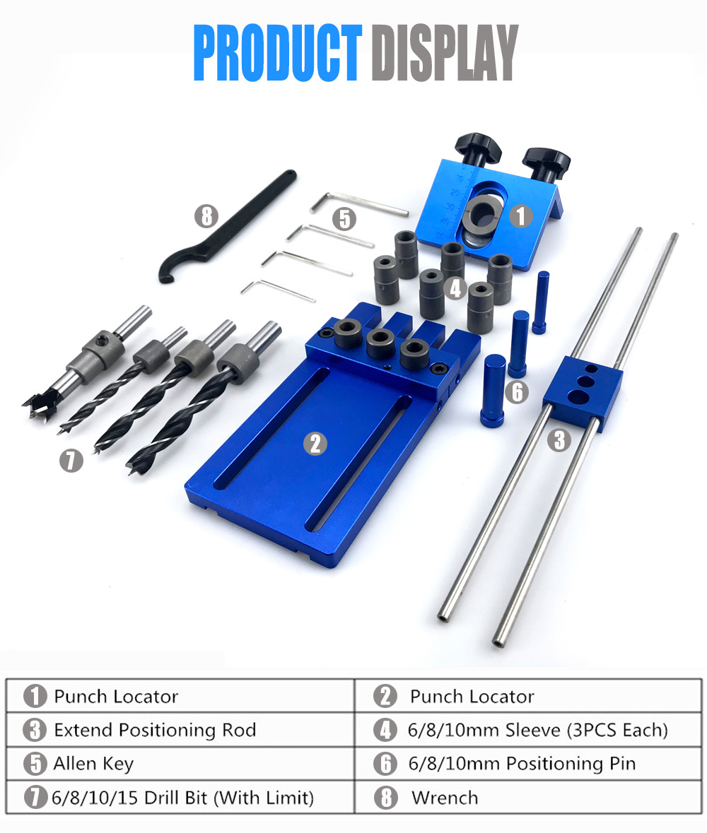3-in-1穴あけ器、木材埋め込み部品位置特定器、丸型木材ほ - Furniture And Woodworking のレビューと価格