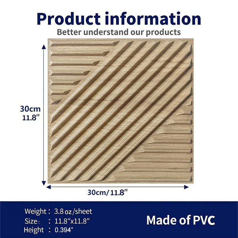 12枚セット 3Dウォールパネル 30x30cm 室内壁装飾 - Woodworking Zone のレビューと価格