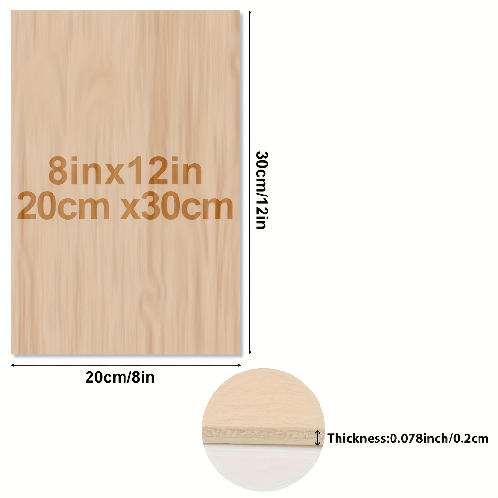 工芸用木材4/8枚 - 20*30cm - 2mm厚の滑らか - Woodworking Zone のレビューと価格