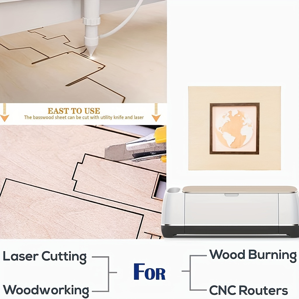 工芸用木材4/8枚 - 20*30cm - 2mm厚の滑らか - Woodworking Zone のレビューと価格